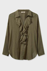 Mos Mosh Jelena Voile Shirt - Burnt Olive