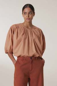 Leon & Harper Corso Plain Blouse - Peach