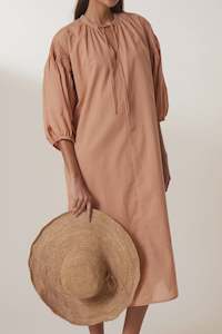 Leon & Harper Rire Plain Dress - Peach