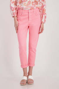 Monari Denim Pants 7/8 length Hibiscus Pink