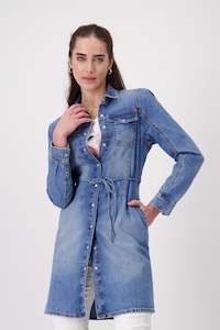 Denim Shirt Collar Dress