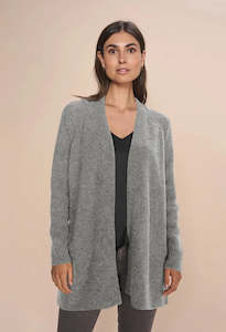 Mos Mosh Thora Long Cardigan - Grey Malange