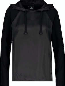 Monari Jersey Satin Hoody 807754 - Black