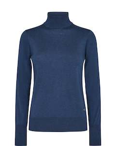 Mos Mosh Relena Highneck Knit - Big Dipper Blue