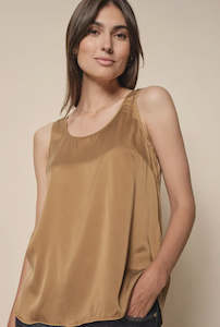 Mos Mosh Astrid Silk Tank Top - Cinnamon Swirl