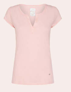 Gift: Mos Mosh Troy Short Sleeve Tee in Peach Skin