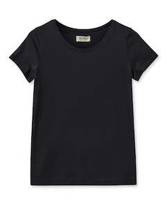 Mos Mosh Arden Organic O-Neck Tee - Black