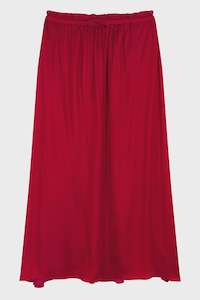 Leon & Harper Juliette Plain Skirt - Chilli