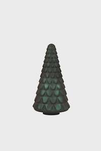 Gift: Glass Tree Medium - Metallic Forest Green