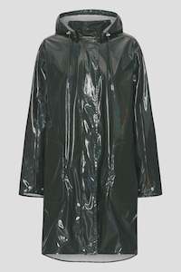 Ilse Jacobsen Rain71G Glossy A-line Raincoat - Beetle