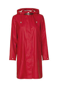 Ilse Jacobsen Rain 71 Detach Hood Coat-Deep Red