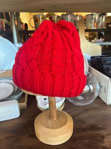 Head Start Cashmere Cable Beanie / Hat - Red