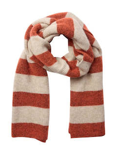 Gift: Mos Mosh Thora Stripe Knit Scarf - Burnt Ochre