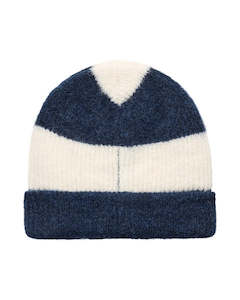 Mos Mosh Thora Stripe Knit Hat - Big Dipper blue