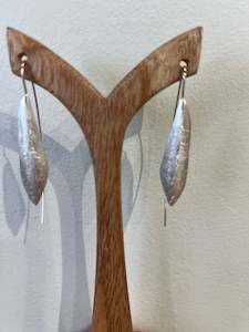 Devise Sterling Silver Leaf Drop Earrngs