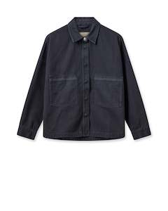 Mos Mosh Tia Embroidery Cotton Shirt/Jacket - Salute Navy