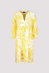 Monari Midi Dress - Lemon & White