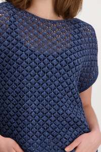 Monari Sweater Adjour - Navy