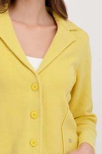 Monari Jacket Basic Knitted - Lemon