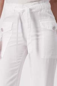 Monari Linen Mix Pants - White