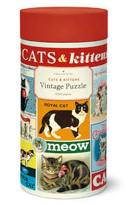 Cavallini & Co - Cats & Kittens 1000 Pce -Vintage Puzzle