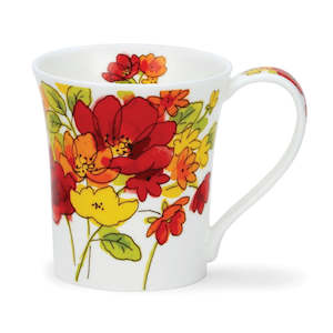 Dunoon Jura Inky Florals Red Mug