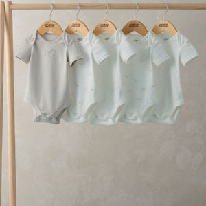 Mamas and Papas Stork Short Sleeve Bodysuits - 5 Pack