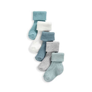 Mamas and Papas Light Blue Socks - 5 Piece Pack