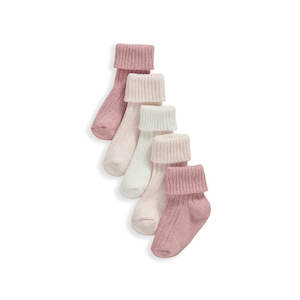 Baby wear: Mamas and Papas Light Pink Socks - 5 Piece Pack