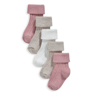 Baby wear: Mamas and Papas Pink Socks - 5 Piece Pack