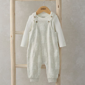 Baby wear: Mamas and Papas Teddy Bear Dungarees & Bodysuit - 2 Piece Set