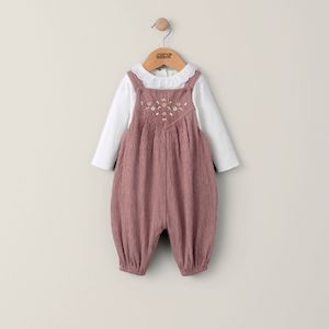 Mamas and Papas Embroided Dungaree Set - 2 Piece Set