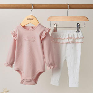 Mamas and Papas Pink Bodysuit & Leggings - 2 Piece Set