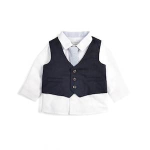 Baby wear: Mamas and Papas Shirt, Tie & Waistcoat 3PC Set