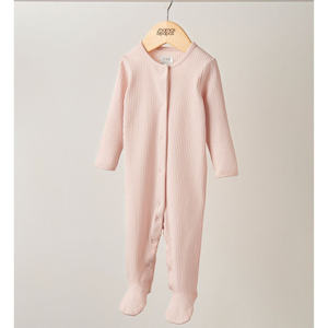 Baby wear: Mamas and Papas Organic Cotton Ribbed Onesie - Pink