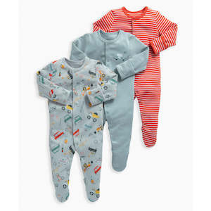 Mamas and Papas Animal Transport Onesies - 3 Pack