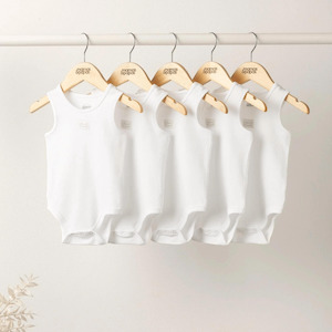 Baby wear: Mamas and Papas White Singlet Bodysuits - 5pack