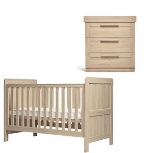 Mamas and Papas Atlas Light Oak Bundle - Cot + Dresser