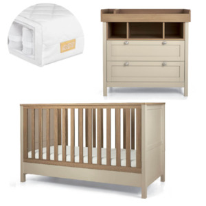 Mamas and Papas Harwell Cashmere Bundle - Cot + Dresser + Mattress