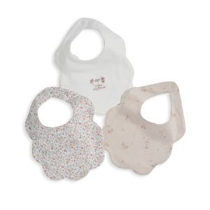 Baby wear: Mamas and Papas Floral Scalloped Bibs - 3 Piece Pack