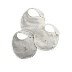 Baby wear: Mamas and Papas Teddy Bear Bibs - 3 Piece Pack