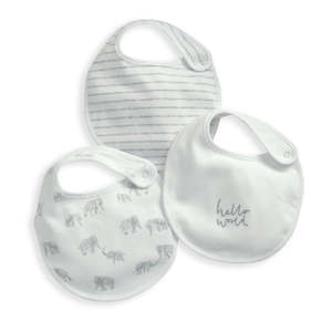 Mamas and Papas Elephant Bibs - 3 Piece Pack