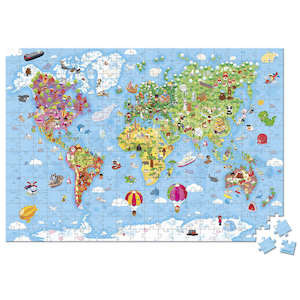 Baby wear: Janod Giant World Puzzle - 300pcs