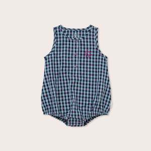 Olive And The Captain - Gingham Bows Bubble Romper