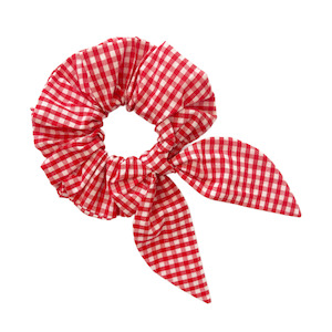 ELMA - BOW SCRUNCHIE CHERRY GINGHAM