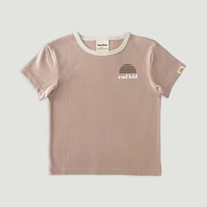 BANABAE- RAD KID MAUVE RINGER TEE