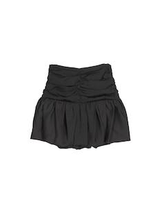 Mini Fed Rouche Skirt Black