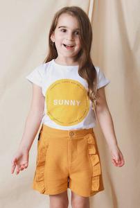 TINY TRIBE SUNSHINE TEXTURED FRILL SHORT