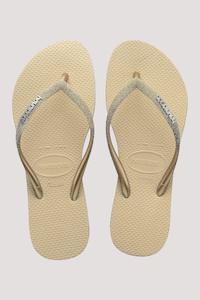 HAVAIANAS KIDS SLIM GLITTER - BEIGE