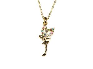 GOODY GUMDROPS FAIRY DIAMANTE NECKLACE GOLD MULTI